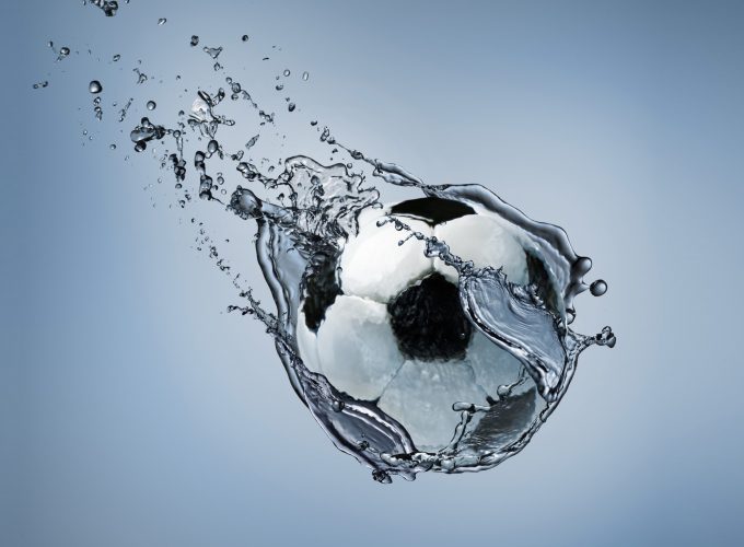 Wallpaper ball, football, water, splash, Sport 153442546